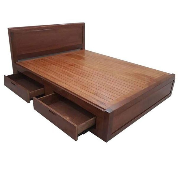 Mẫu giường ngủ gỗ có ngăn kéo